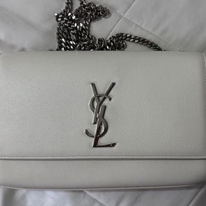 Ysl small Kate silver crossbody bag